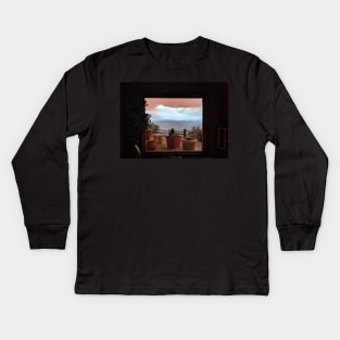 Thunderstorm through a Window Kids Long Sleeve T-Shirt